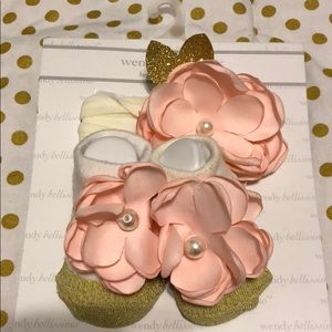 Socks with matching headband